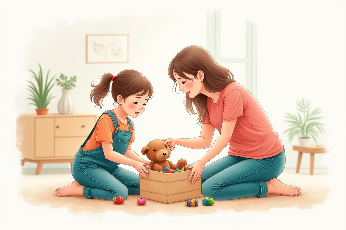 mama-i-dochka-ubirayut-igrushki