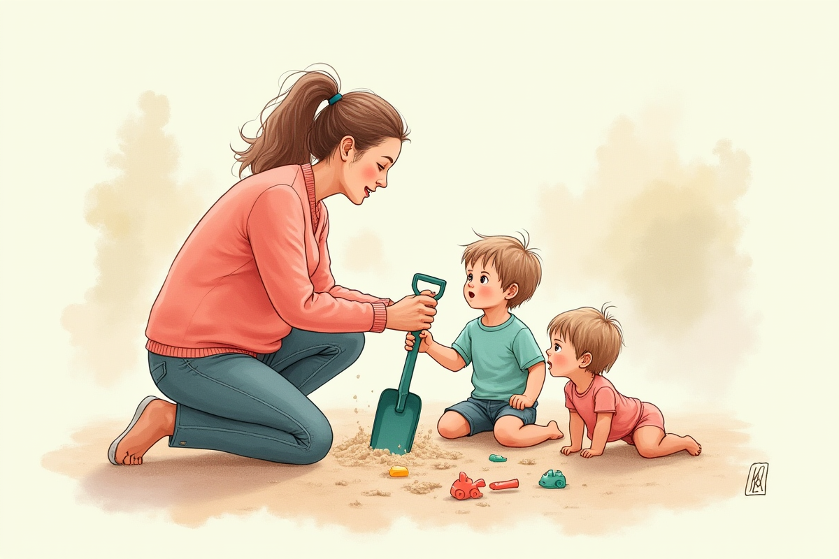 Мальчик замахнулся на игрушку