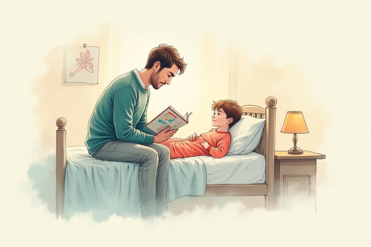 papa-chitaet-knigu-rebenku-pered-snom
