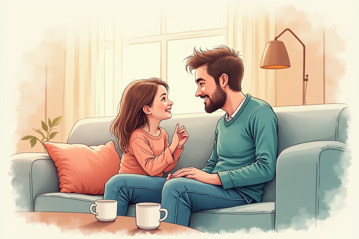 papa-i-dochka-spokojno-razgovarivayut-doma